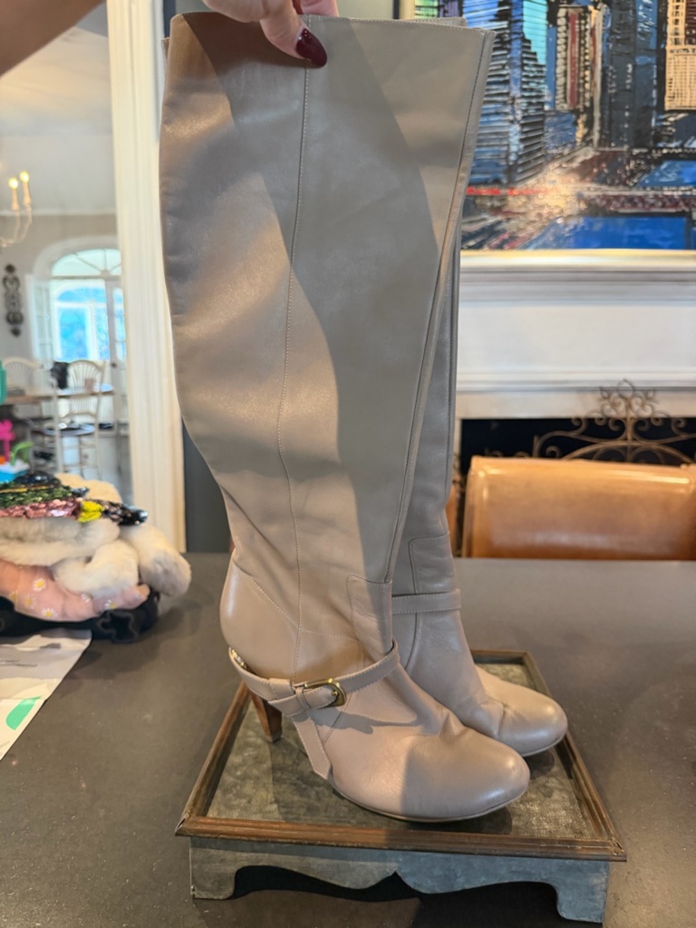 Charles David Over-the-Knee Boots in Taupe